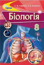 Обкладинка до підручника Біологія (Рибалко, Корягіна) 8 клас 2016
